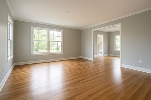 Empty apartment living room before AI staging